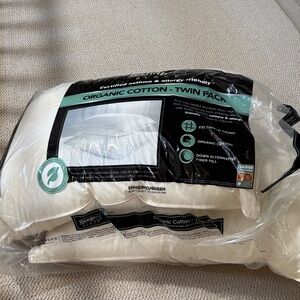 Organic Cotton Twin Pillow Pack - White (Brand: Beautyrest)